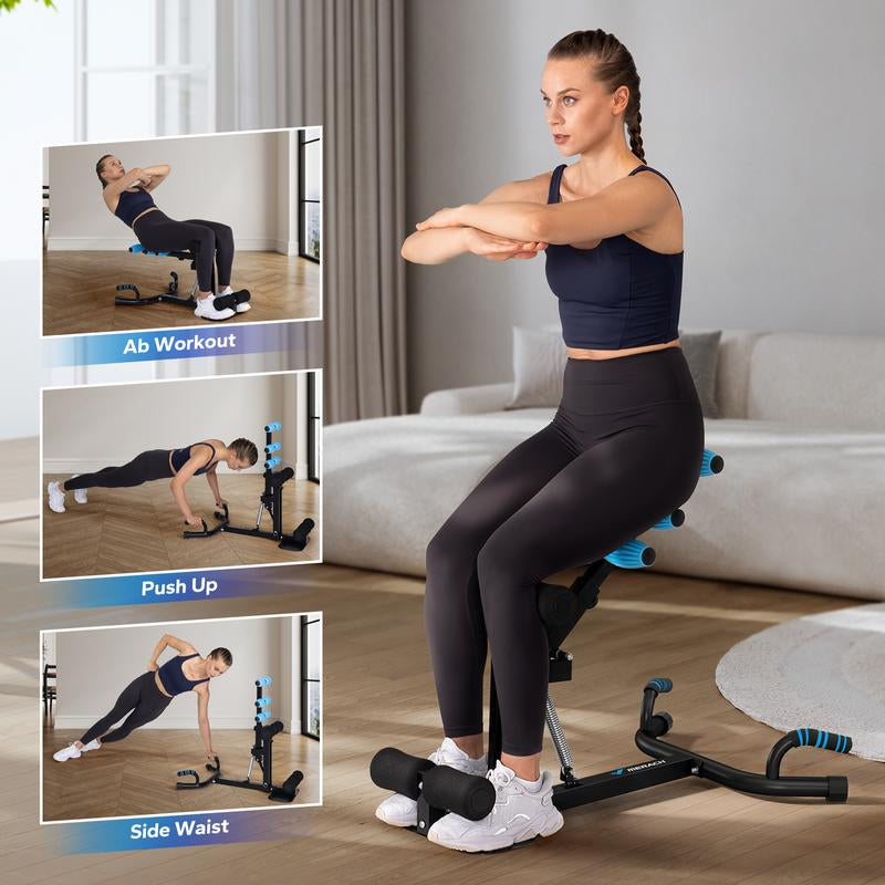 Adjustable Deep Squat & Ab Workout Machine